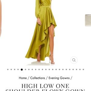 SOLD!!  Mac Duggal Size O, Chartreuse SOLD